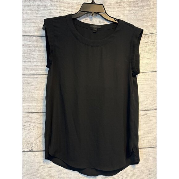 J. Crew Black Sleeveless Blouse Size 0 - Picture 1 of 3